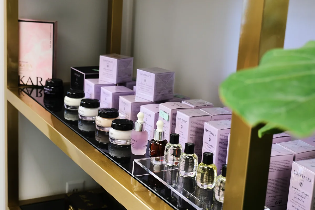 KARA and Sentéales skincare products at KARA Med Spa